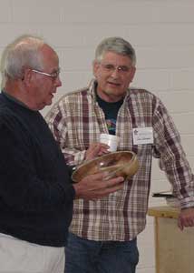 John Brunswick shows Joe Johnson his bowl
